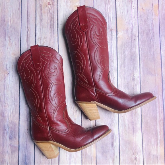 Frye Shoes - Vintage Frye Pull On Western Boots Size 6 1/2 B